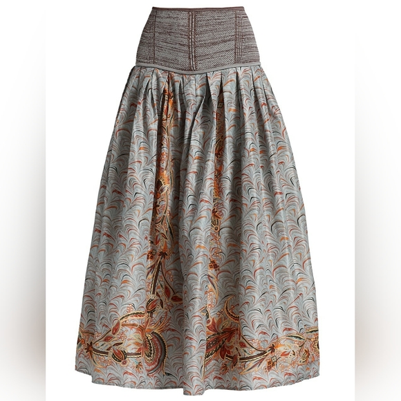 Ulla Johnson Lena High-Waisted Midi-Skirt. Size 10